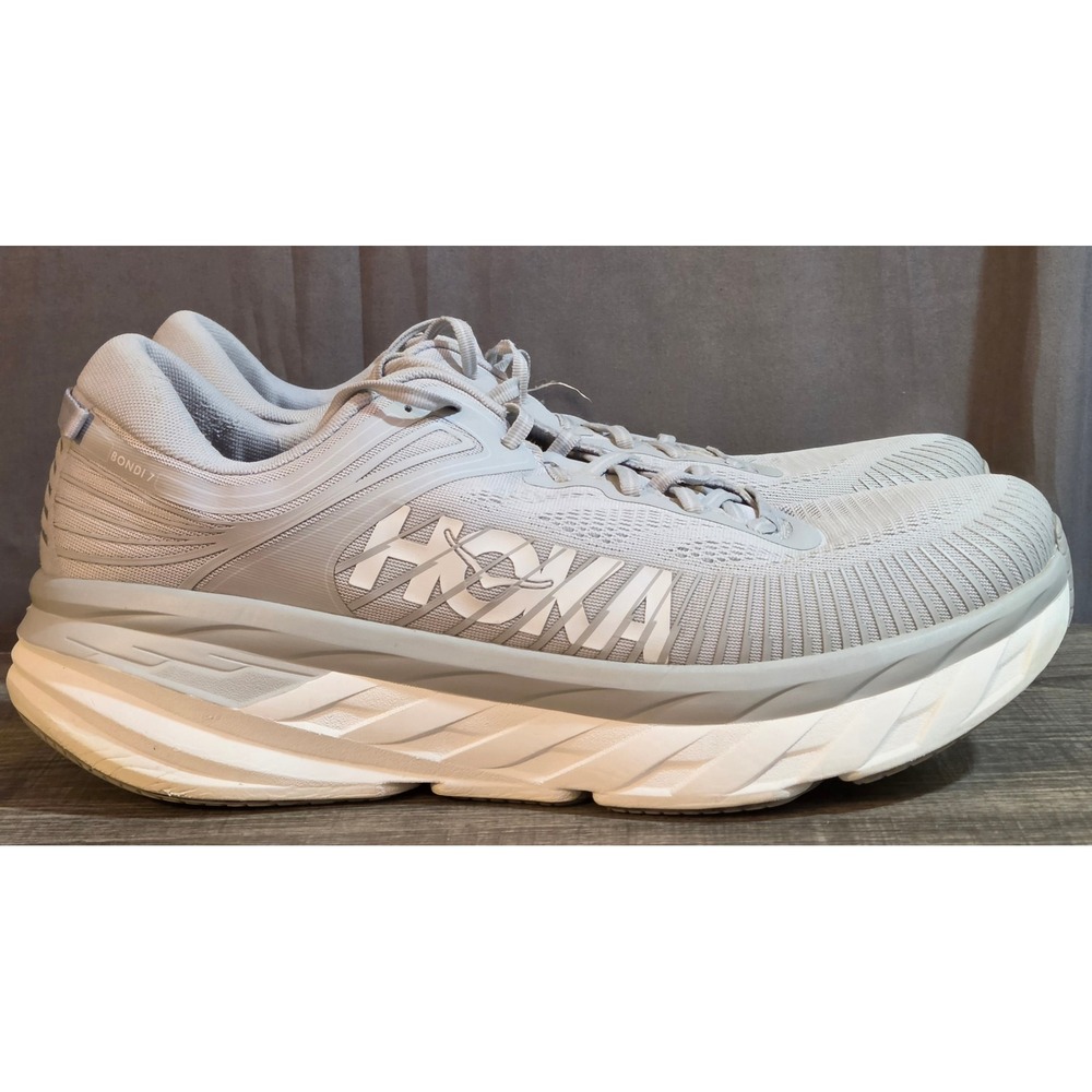 Hoka One One Bondi 7 Sneakers Men's Size 16 Gray